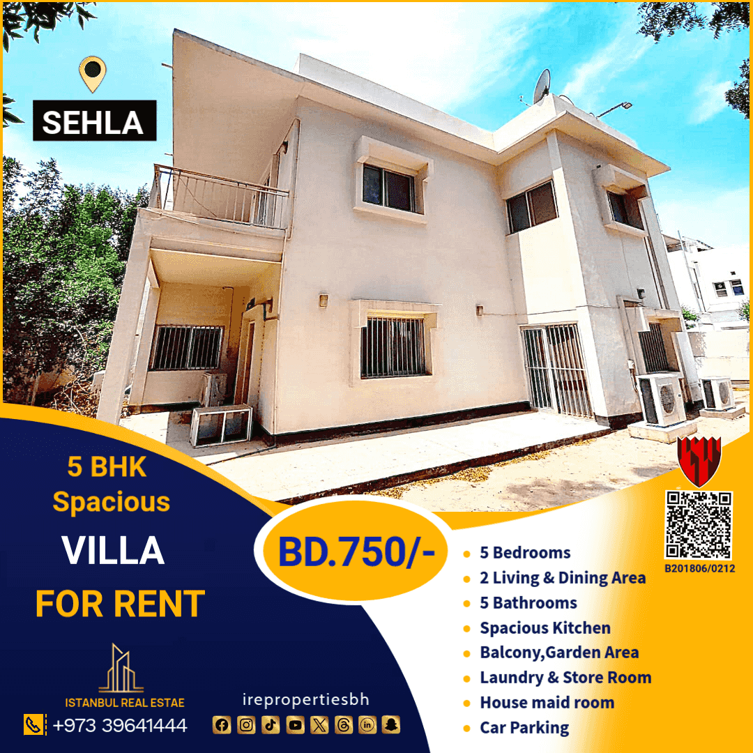 Spacious villa for rent in Sehla  Spacious villa for rent in Sehla